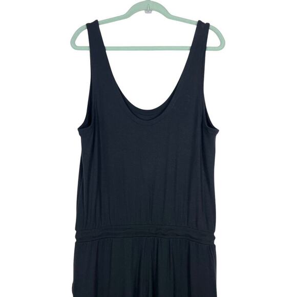 Athleta Balance Jogger Jumpsuit Black Large Tall Casual Comfy Sporty Lounge - Picture 9 of 13